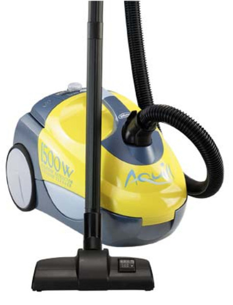 DeLonghi Aquill XTW 15 E Cylinder vacuum cleaner 4.5L 1500W Grey,Yellow