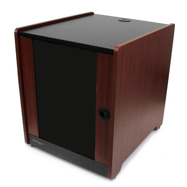 StarTech.com 12U Rack Enclosure Server Cabinet - 20.6 in. Deep - Wood Finish - Flat Pack