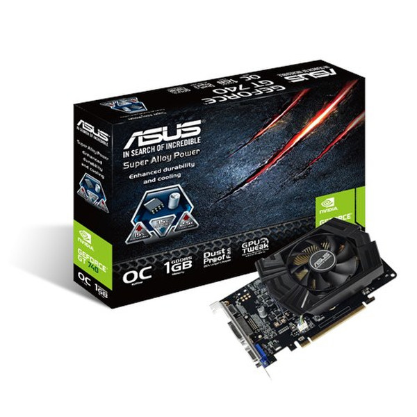 ASUS GT740-OC-1GD5 GeForce GT 740 1ГБ GDDR5 видеокарта