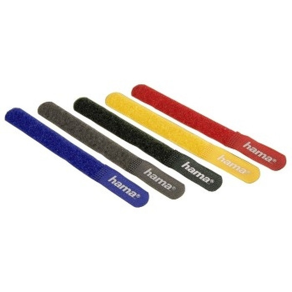 Hama Hook & Loop Cable Ties, 180 mm, coloured Plastic Multicolour cable tie