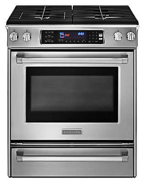 KitchenAid KGSS907XSP Freistehend Gas hob Schwarz, Edelstahl Küchenherd