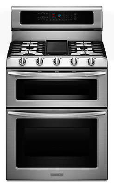 KitchenAid KDRS505XSS Freestanding Gas hob Black,Silver cooker