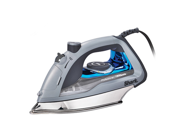 Shark GI405 Dry & Steam iron Stainless Steel soleplate 1600W Blue,Grey iron