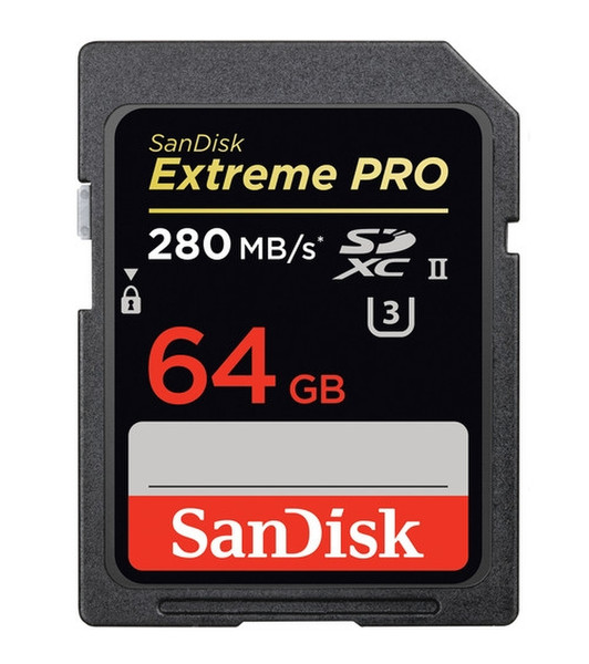 Sandisk Extreme PRO 64GB SDXC UHS-II Class 3 memory card