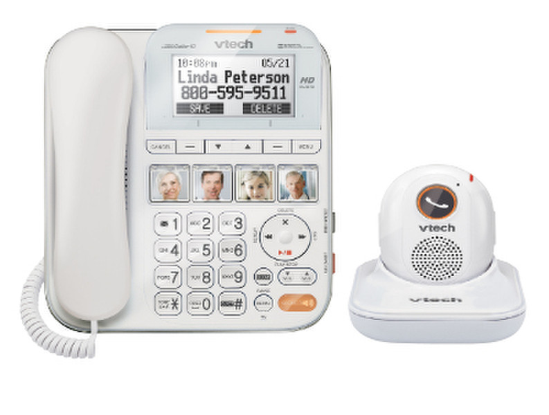 VTech SN1197 DECT Anrufer-Identifikation Weiß Telefon