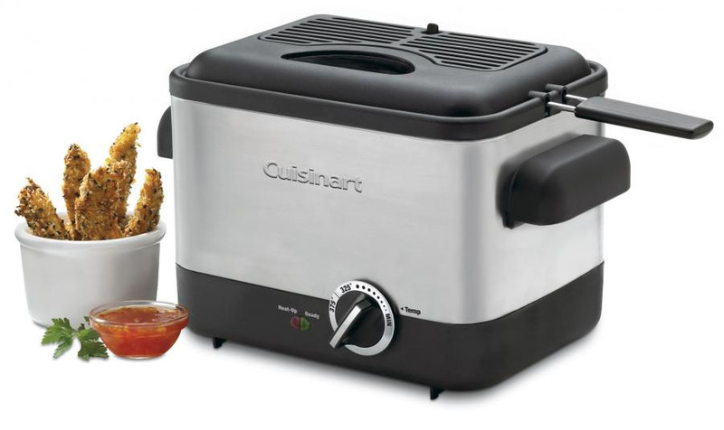 Cuisinart CDF-100 Одиночный Stand-alone 1.1л 1000Вт Черный, Нержавеющая сталь обжарочный аппарат