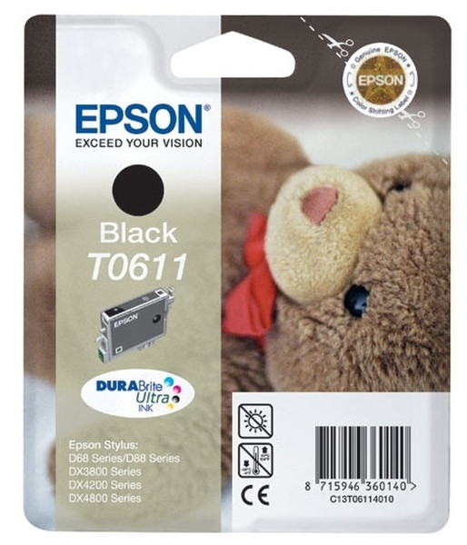 Epson T0611 Черный струйный картридж