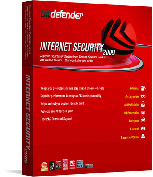 Editions Profil BitDefender Internet Security 2009, 2 ans 3 PC, FR 3пользов. FRE