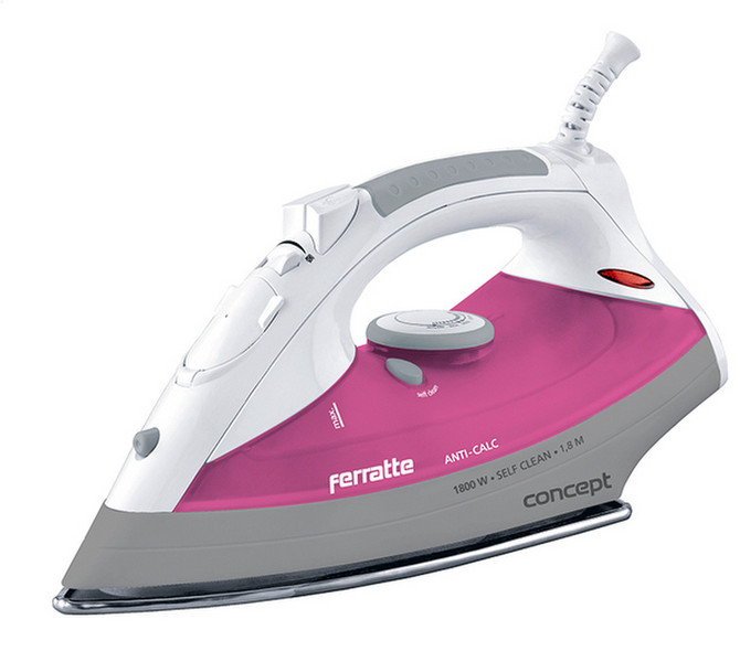 Concept ZN-8017 Dry & Steam iron Stainless Steel soleplate 1800W Grey,Purple,White