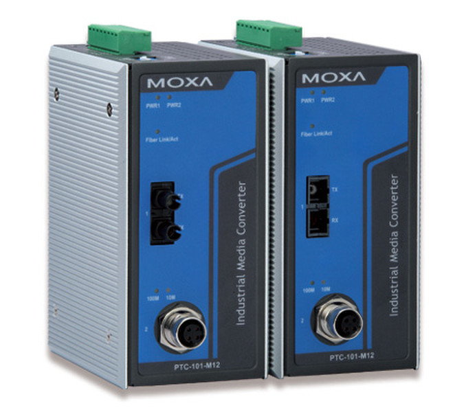 Moxa PTC-101-M12-S-SC-LV-T network media converter