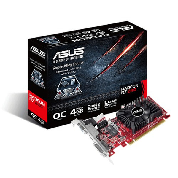ASUS R7240-OC-4GD3-L Radeon R7 240 4GB GDDR3 graphics card