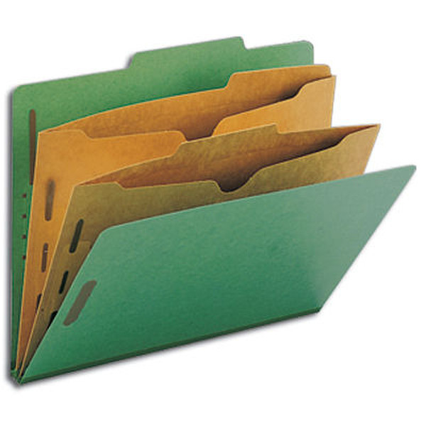 Smead Classification Folders, Pocket Style Divider Green Зеленый папка