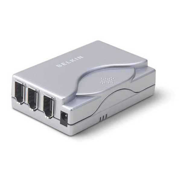 Belkin FireWire 6-Port Hub 400Мбит/с Cеребряный хаб-разветвитель