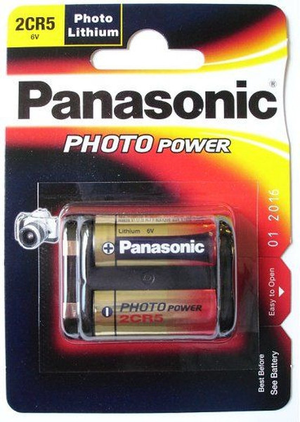 Panasonic Photo Lithium Battery 2CR5 Оксигидрохлорид никеля (NiOx) 6В батарейки