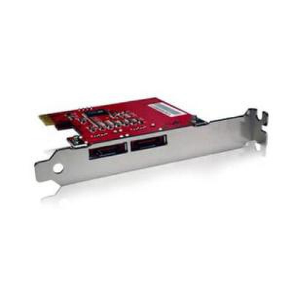 Iomega Home Media 2 Port eSATA PCI Express Card - 2 x 7-pin Serial ATA/300 Ext. SATA interface cards/adapter