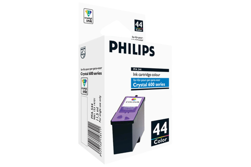 Sagem Philips PFA 544/Crystal Ink 44 Бирюзовый, Маджента, Желтый струйный картридж