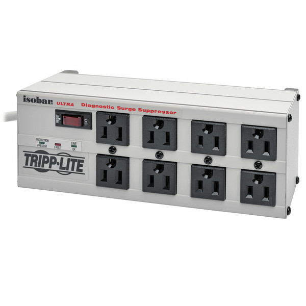 Tripp Lite Isobar Surge Suppressor 8розетка(и) 120В 7.5м Белый сетевой фильтр