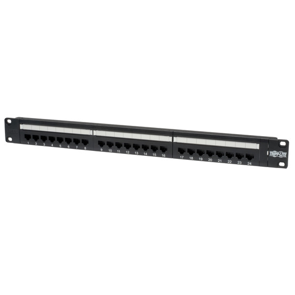 Tripp Lite 24-Port 1U Rack-Mount Cat6/Cat5 110 Patch Panel, 568B, RJ45 Ethernet