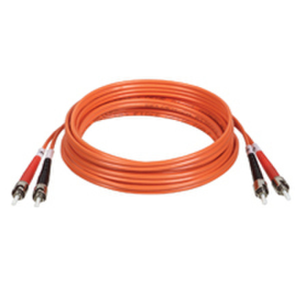 Tripp Lite Multimode Fiber Optics 8-m (25-ft.) Duplex MMF 62.5/125 Patch Cable, ST/ST 8m Orange fiber optic cable