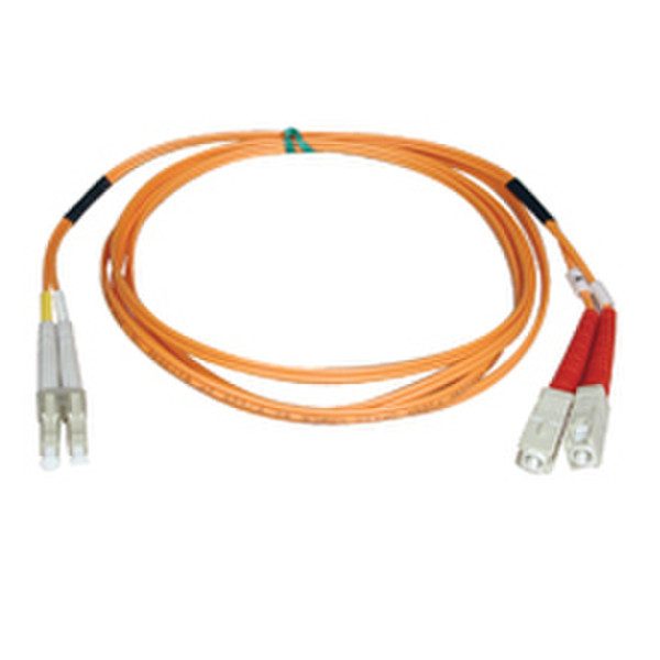 Tripp Lite Multimode Fiber Optics 21-m (70-ft.) Duplex MMF 62.5/125 Patch Cable, LC/SC 21m Orange fiber optic cable
