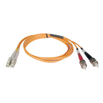 Tripp Lite Duplex Multimode 62.5/125 Fiber Patch Cable (LC/ST), 8M