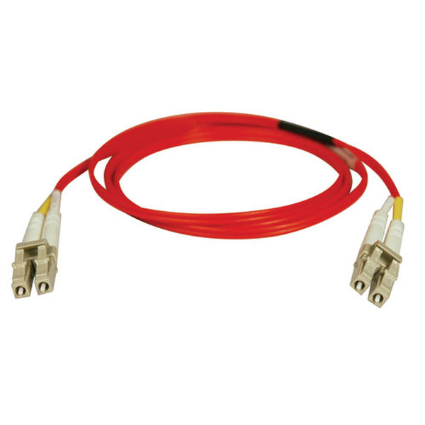Tripp Lite Duplex Multimode 62.5/125 Fiber Patch Cable (LC/LC) - Red, 10M