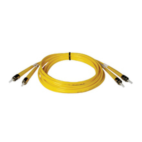 Tripp Lite Singlemode Fiber Optics 15-m (50-ft.) Duplex SMF 8.3/125 Patch Cable, ST/ST 15m Yellow fiber optic cable