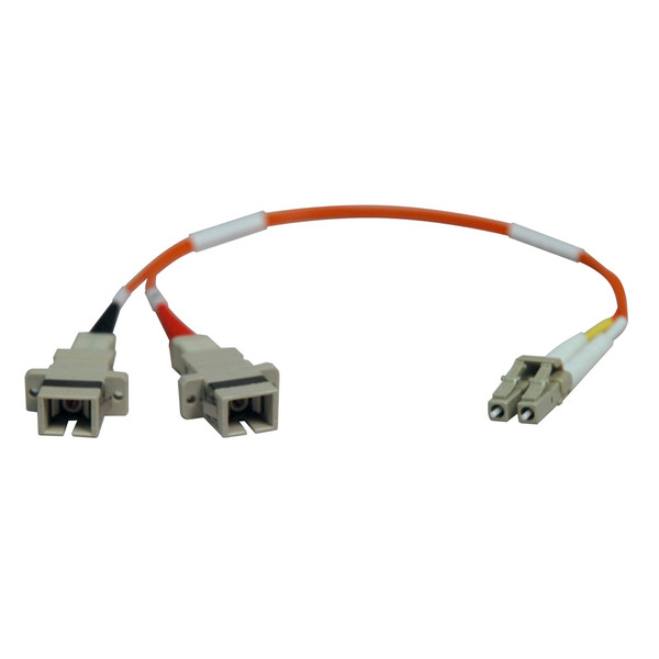Tripp Lite N458-001-62 0.3м LC SC Оранжевый оптиковолоконный кабель
