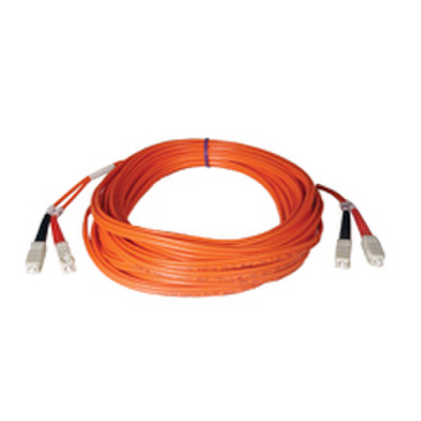 Tripp Lite Multimode Fiber Optics 30-m (100-ft.) Duplex MMF 50/125 Patch Cable, SC/SC 30m Orange fiber optic cable