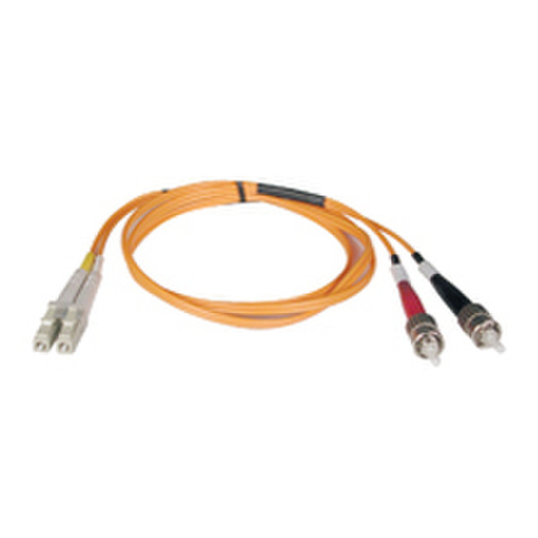 Tripp Lite Multimode Fiber Optics 15-m (50-ft.) Duplex MMF 50/125 Patch Cable, LC/ST 15m Orange fiber optic cable