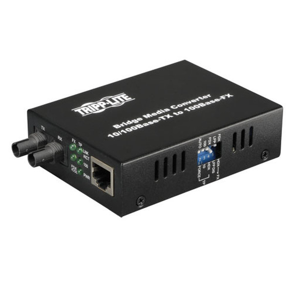 Tripp Lite Fiber Optic - 10/100BaseT to 100BaseFX-ST Multimode Media Converter, 2km, 1310nm network media converter