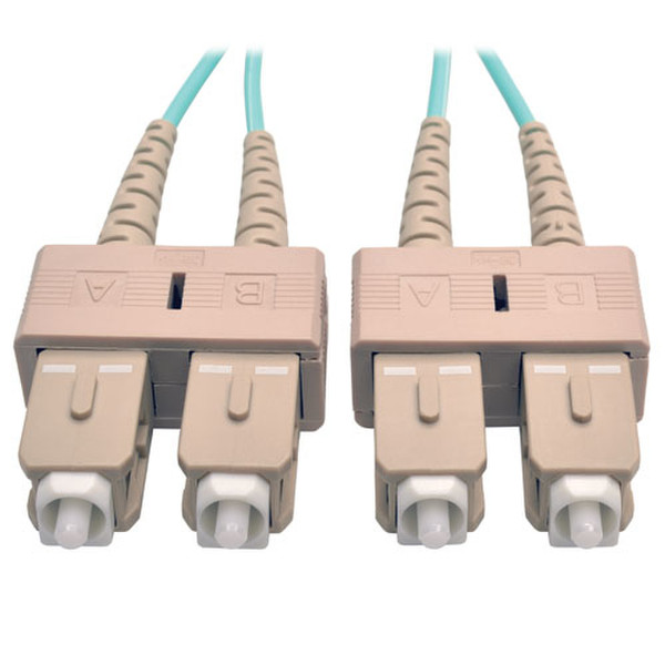 Tripp Lite 10Gb Duplex Multimode 50/125 OM3 LSZH Fiber Patch Cable (SC/SC) - Aqua, 5M