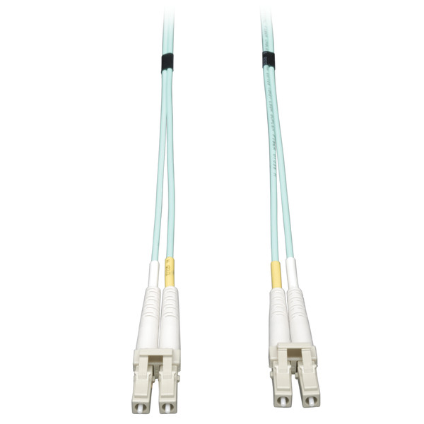Tripp Lite 10Gb Duplex Multimode 50/125 OM3 LSZH Fiber Patch Cable, (LC/LC) - Aqua, 10M