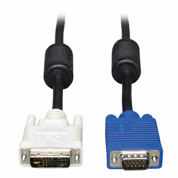 Tripp Lite DVI to VGA Monitor Cable, High Resolution Cable with RGB Coax (DVI-A to HD15 M/M), 6-ft.