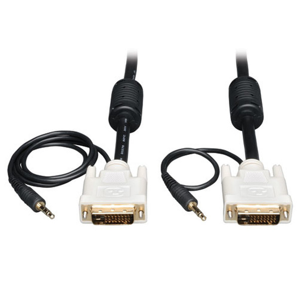 Tripp Lite DVI Dual Link Cable with Audio, Digital TMDS Monitor Cable (DVI-D and 3.5mm M/M), 1.83 m (6-ft.) DVI cable