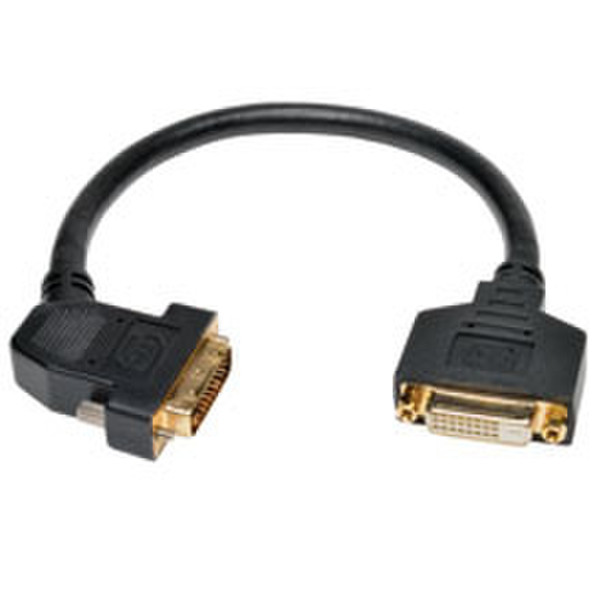 Tripp Lite DVI Dual Link Digital Extension Adapter Cable with 45 degree Left Plug (DVI-D M/F), 1-ft. DVI cable