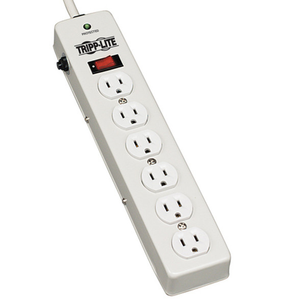 Tripp Lite TLM606 6AC outlet(s) 120V 1.8m Grey surge protector