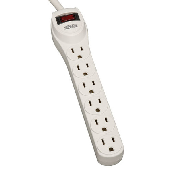 Tripp Lite Protect It! 6-Outlet Home Computer Surge Protector, 2-ft. Cord, 180 Joules