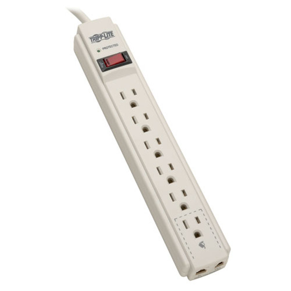 Tripp Lite TLP604TEL 6AC outlet(s) 120V 1.2m Grau Spannungsschutz