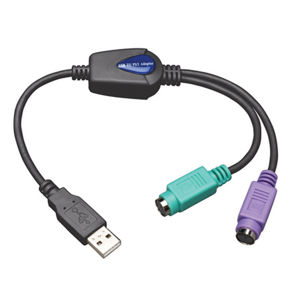 Tripp Lite Переходник с USB на PS/2 для подключения клавиатуры и мыши (с разъемом типа A (штекер) и 2 разъемами Mini-Din6 (гнездо))
