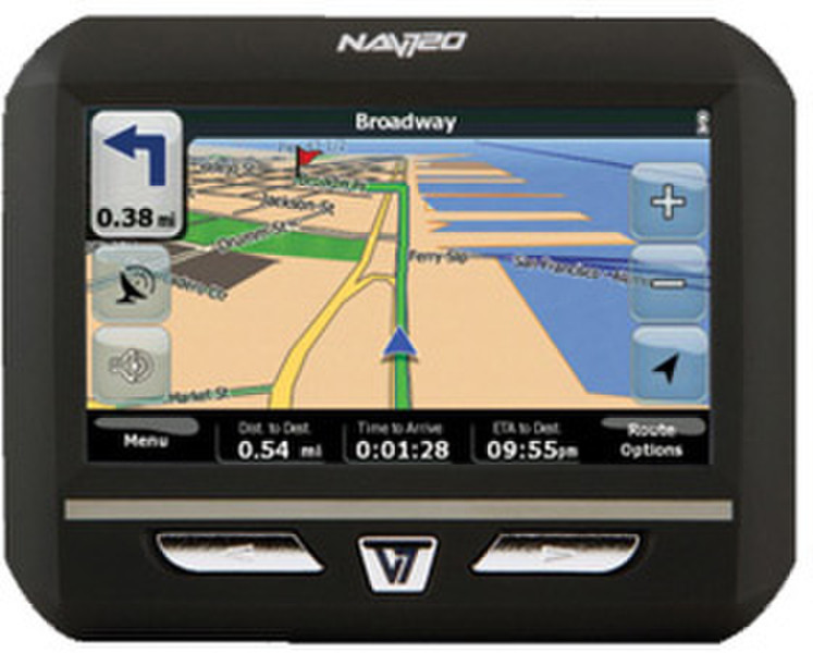 V7 PMD720NAAM Fixed 4Zoll Touchscreen Schwarz Navigationssystem