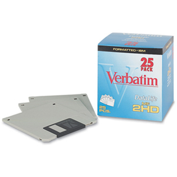 Verbatim Floppy Diskette DataLife IBM Formatted 25pk