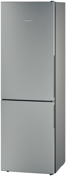 Bosch KGV36VE32S Отдельностоящий 213л 94л A++ Хром, Серый, Металлический холодильник с морозильной камерой