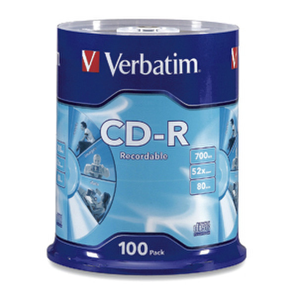 Verbatim CD-R 80MIN 700MB 52X Branded 100pk Spindle CD-R 700MB 100pc(s)