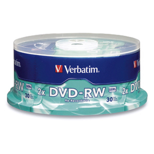 Verbatim DVD-RW 4.7GB 2X Branded 30pk Spindle 4.7GB DVD-RW 30Stück(e)