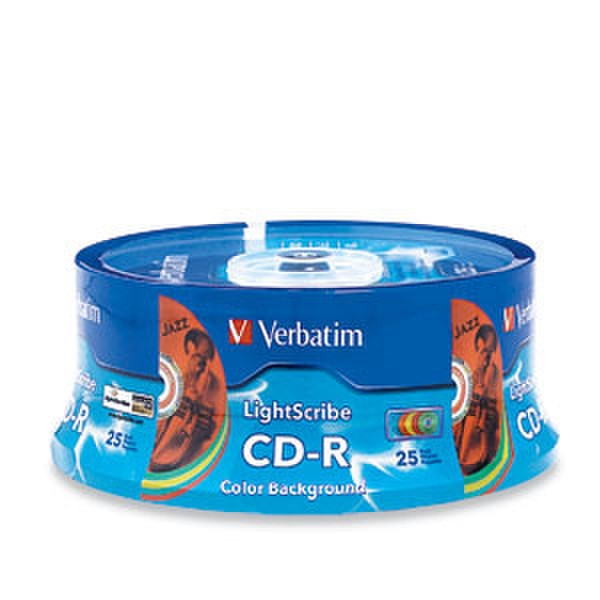 Verbatim CD-R 80MIN 700MB 52X Color LightScribe 25pk Spindle CD-R 700МБ 25шт