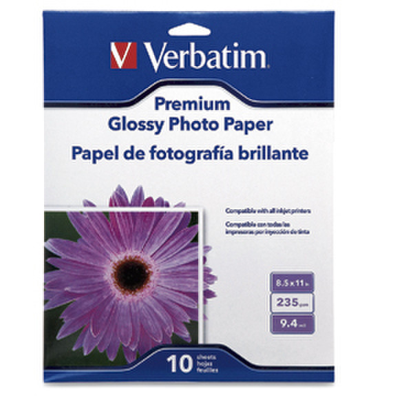 Verbatim 8 1/2 x 11 Premium Glossy Photo Paper 10pk photo paper