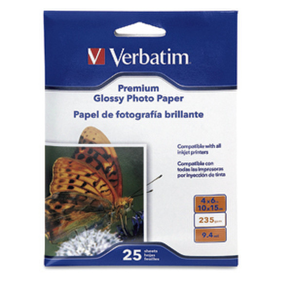 Verbatim 4 x 6 Premium Glossy Photo Paper 25pk photo paper