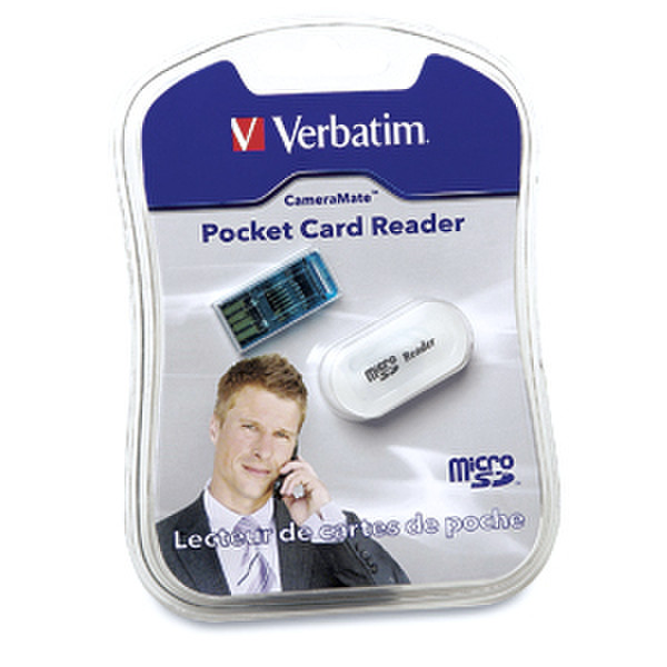Verbatim CameraMate™ Pocket Reader (microSD) Белый устройство для чтения карт флэш-памяти