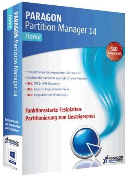 Paragon Partition Manager 14 Home, DE